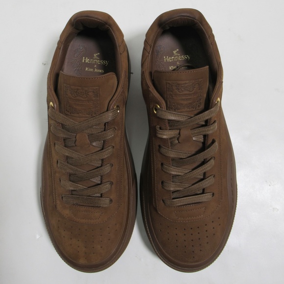 Hennessy x Kim Jones Men\'s Low Top Suede Leather Sneakers Brown 8 US M / 7 UK main image 4